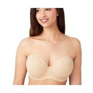 Wacoal Red Carpet Strapless Bra Underwire Sand Beige 32DDD 854119 Adjustable NEW